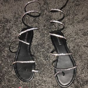 Ankle wrapped sandals